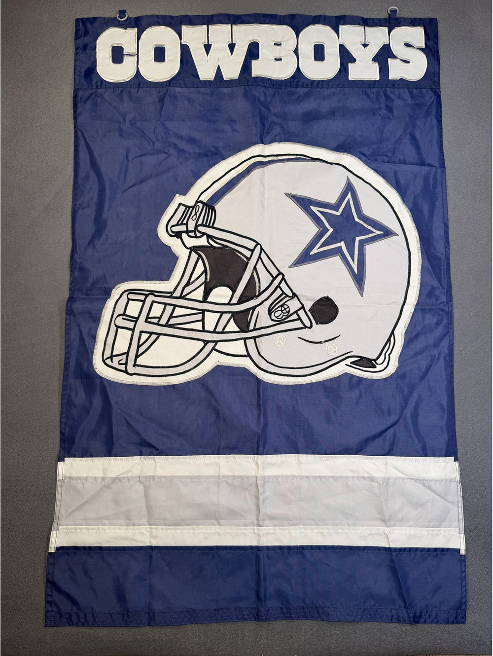Dallas Cowboys NFL Football Fabric Wall Banner Helmet Applique 43" Blue